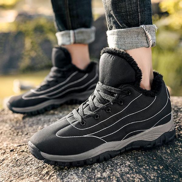 

couple outdoor mountaineering sport shoes keep warm mountaineering sneakers non-slip wear-resistant walking trekking shoes