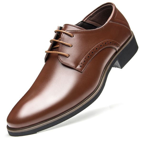 

new spring and summer new men's business dress shoes england leisure zapatos de hombre man shoes men dress jkm89, Black