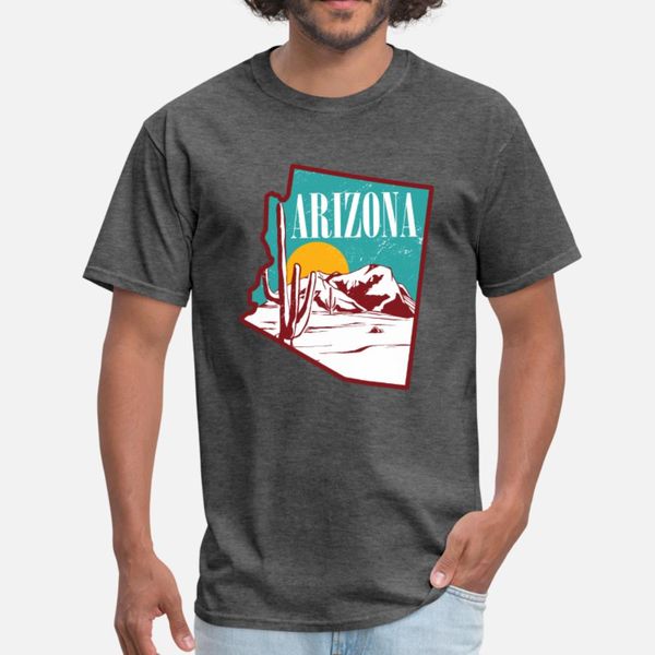 

arizona united states state t shirt men customized short sleeve round neck letter cute fashion spring letters shirt