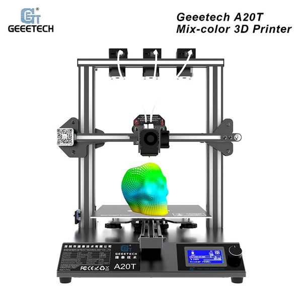 

geeetech a20t 3d printer 3-in-1 out mix-color printing with gt2560 control board support resume printing filament detection