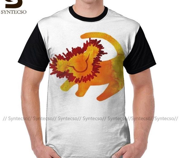 

lion king t shirt simba t-shirt cute graphic tee shirt short-sleeve plus size summer men graphic tshirt, White;black