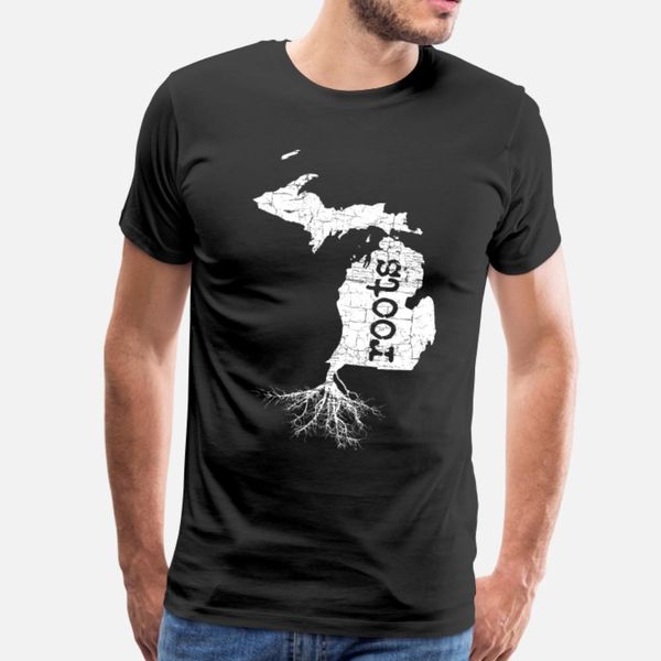 

michigan roots t shirt men print 100% cotton s-3xl natural interesting breathable summer style trend shirt