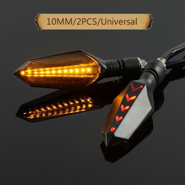 

2pcs universal 10mm motorcycle 12v modified highlight lamp turn signal led daytime running light