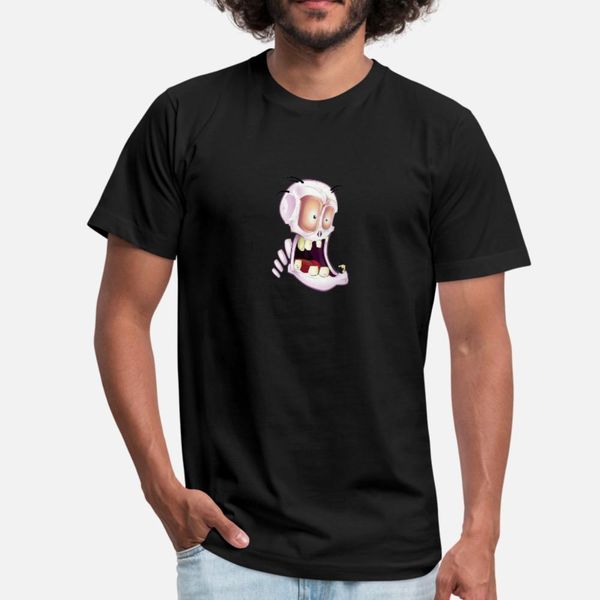 

skull t shirt men knitted cotton round neck kawaii fit casual summer family shirt