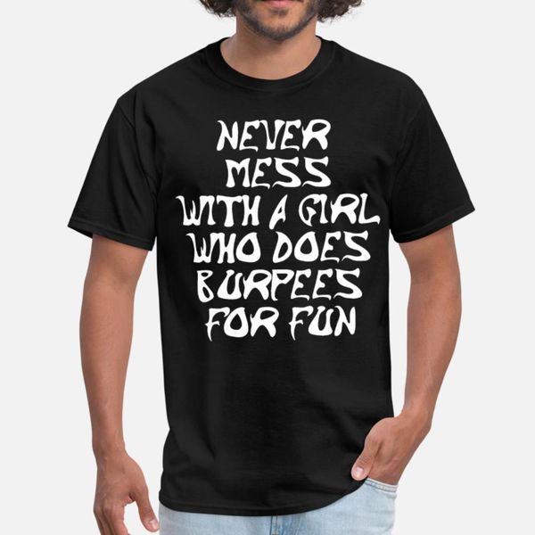 

never mess with a girl who does runpees for fun gi t shirt men knitted tee shirt round collar original loose spring autumn shirt