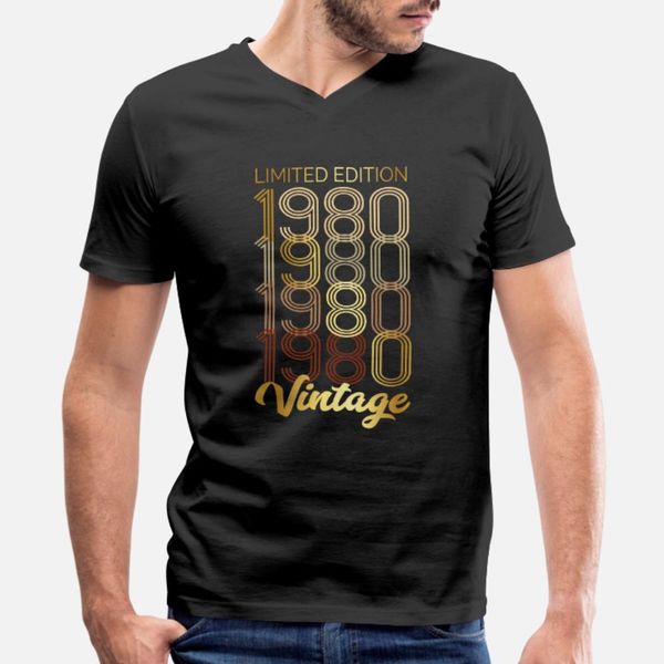

birthday 1980 limited edition t shirt men personalized tee shirt s-3xl vintage cute fashion spring letter shirt
