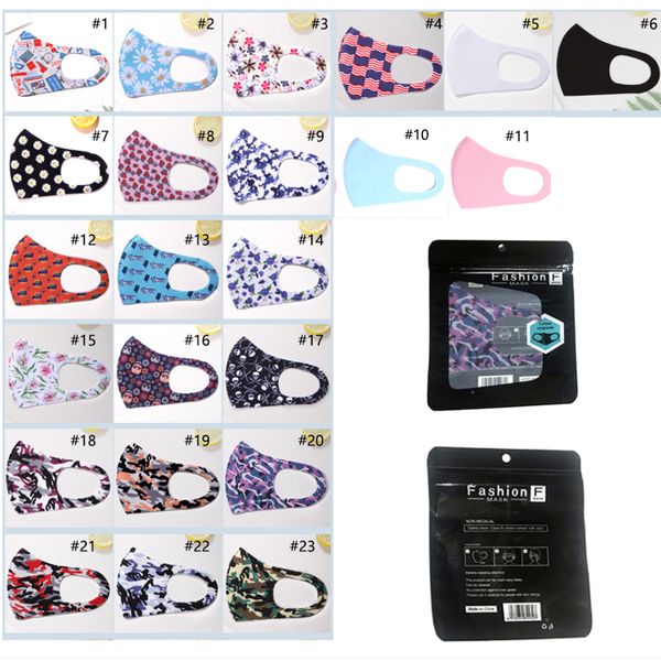 

washable face mask fashion reusable adults women men dustproof mouth cover fashion designs earhook anti fog haze mask with english package