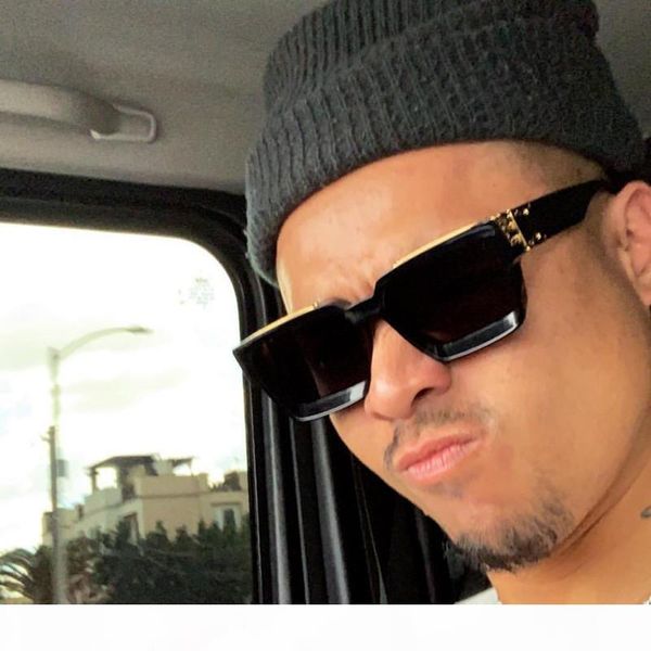 

wholesale- sunglasses for men full frame vintage designer 1165 1.1 sunglasses for men shiny gold logo sell gold plated 96006, White;black