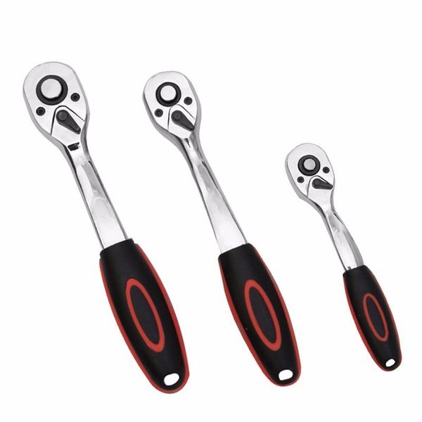 

1pc 1/4" 3/8" 1/2" two way rapid ratchet wrench screwdriver rod quick socket wrench tools red 24 72 teeth car repair