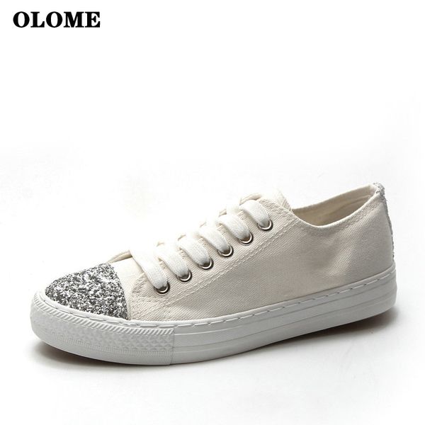 

2020 new canvas shoes female students korean version of shiny glitter golden shallow mouth casual sneakers for women bc-56, Black