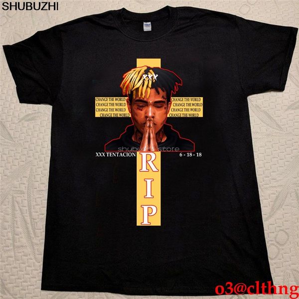 

new xxx tentacion r.i.p hip hop memorial t-shirt cotton letter print hip hop novelty t shirts men's brand tees sbz5496
