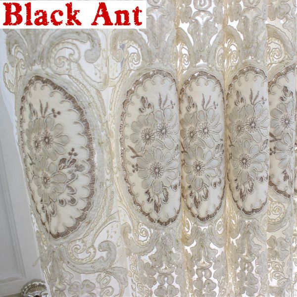 

luxurious jacquard velvet embroidery voile curtains euro pastoral style indoor decor villa bedroom french window sheer x747#4