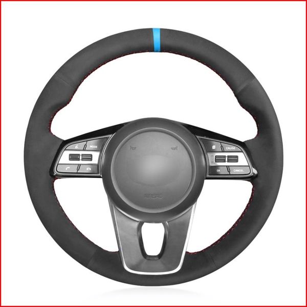 

black suede рука sew удобная мягкая рулевая крышка колеса для kia k5 optima cee'd ceed 2020 forte cerato (au) 2020-2020 части