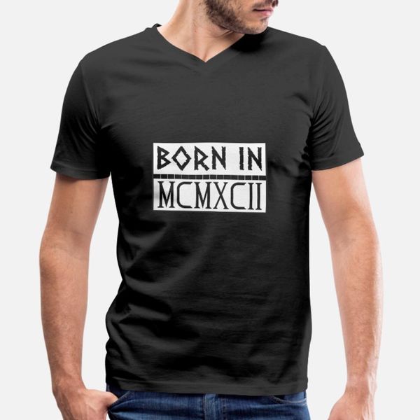 

born in mcmxcii 1992 t shirt men personalized 100% cotton s-3xl clothes graphic building summer trend shirt