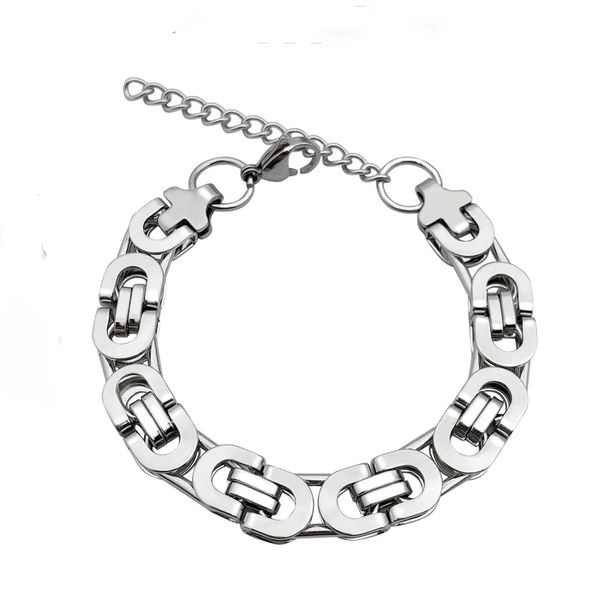 

fashion men's titanium steel bracelet domineering rough punk wild jewelry gift sale, Black