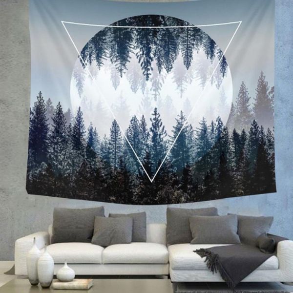

forest tapestries 145x210cm polyester fabric print home decor wall hanging tapestry beach blanket for living room decoration