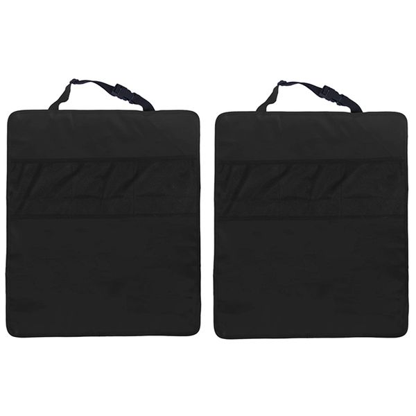 

kick mats back seat protector (2 pack) waterproof car seat protector back storage organizer
