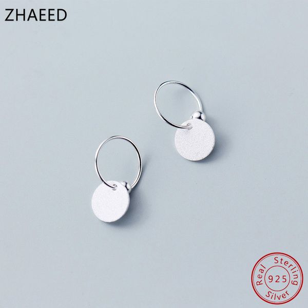 

other real s925 sterling silver minimalist round bead classic hoop earrings women fashion summer party jewelry gift, Golden;silver