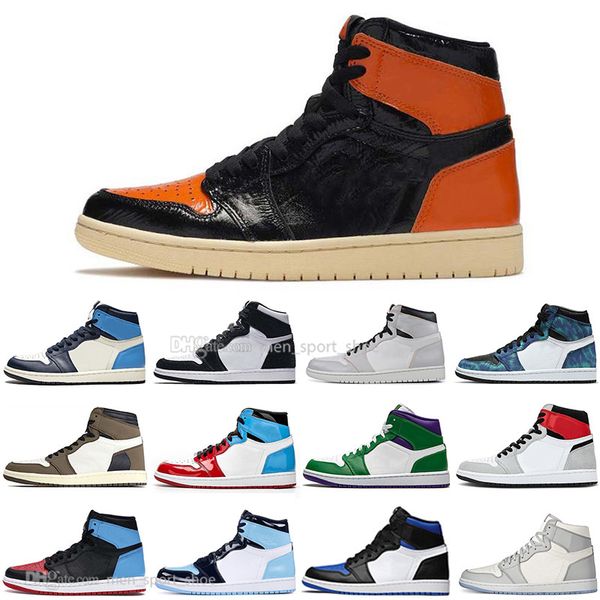 

mens basketball shoes 1s high og obsidian unc fearless spiderman 1 tie dye panda racerl blue royal varsity red men trainers sports sneakers