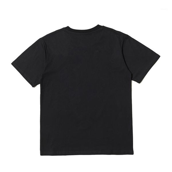 

tshirt teenager short sleeve letter print loose crew neck casual tshirt summer popular clothes men women slim, White;black