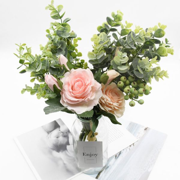 

3 bouquet nordic ins small fresh silk flowers artificial flowers living room vases decoration dining table diy small floral sets
