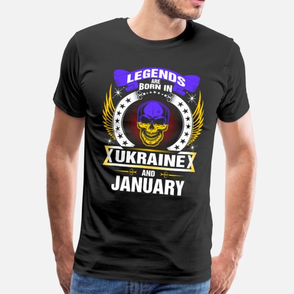 

legends born in ukraine and january t shirt men knitted tee shirt size s-3xl cool cute comfortable summer style original shirt