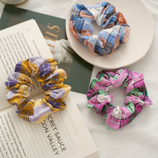 

2020 new women girls lattice elastic hair bands rubber band fashion hair accessories head rope ornaments headwear wholesale