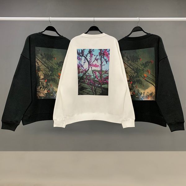 

страх god essentials вог лого floral print мужской толстовка длинных рукава фуфайки осени женщина зима пуловеры толстовка топы низа, Black