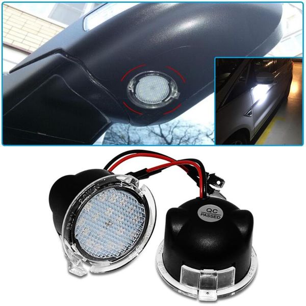 

2pcs led under side mirror puddle light for edge fusion flex explorer mondeo taurus f-150 expedition car accessories