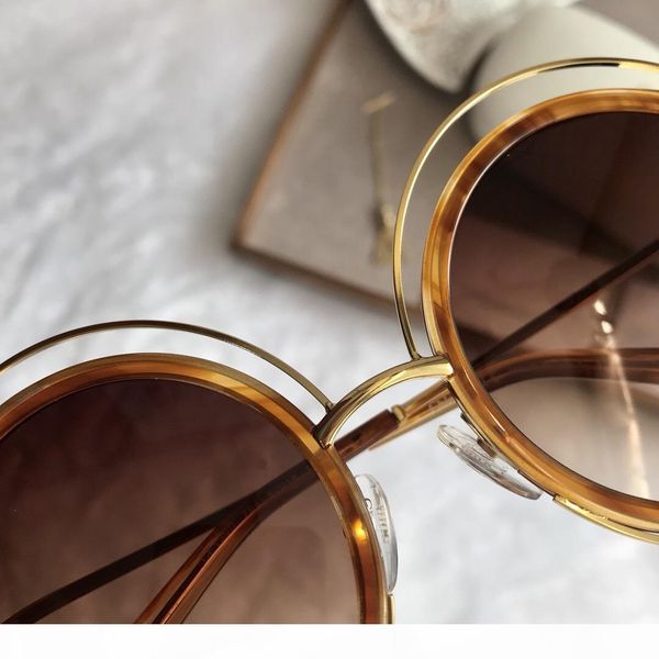 

ladies ce120s carlina round sunglasses havana brown gradient lenes 120s fashion brand sunglasses new with box, White;black
