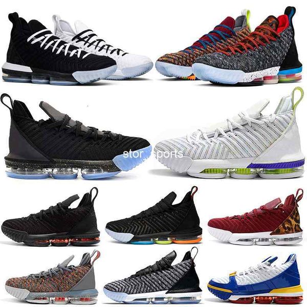 

16 16s mens basketball shoes equality fresh bred i promise oreo 1 thru 5 what the king court purple trainer sports sneakers 7-12, Black