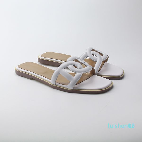 

женщины тапочки лето 2020 повседневная обувь из натуральной кожи женщины solid cut out ретро женщины квартиры плюс l16, Black