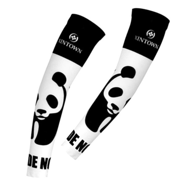

ice silk arm sleeve man sun sleeves cycling outfit women running arm sleeves cycling warmers protective for, Black;red