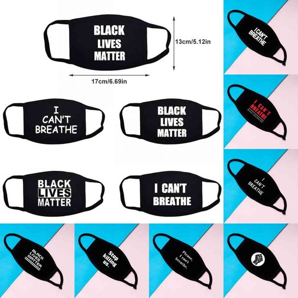 

i cant breathe black lives matter face mask discrimination parade to protest women men washable reusable dust protect cotton masks