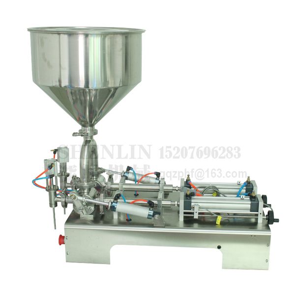 

filling machine 2 head pneumatic filling machine paste filler cream bottling equipment 100-1000ml 110v/220v packaging