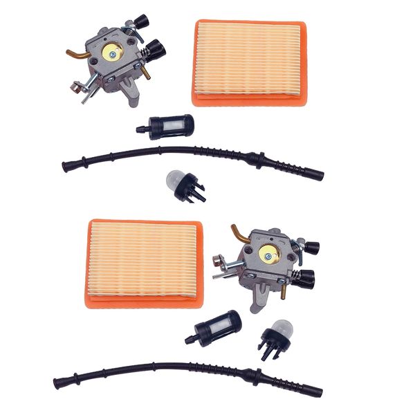 

2 set carburetor air filter kit fits fs400 fs450 fs480 #4128 120 0602