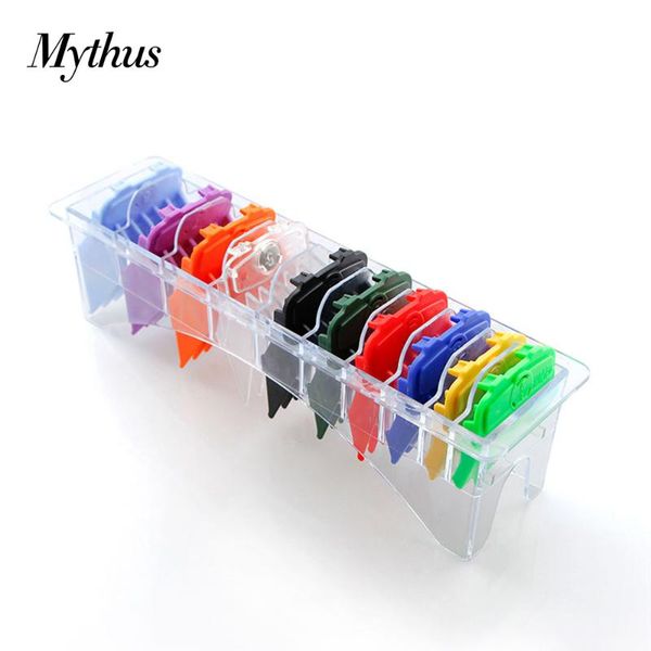 

mythus senior magic hair clipper limit comb cutting guide combs attachment 10 pieces magnetic colorful barber clipper guards, Silver