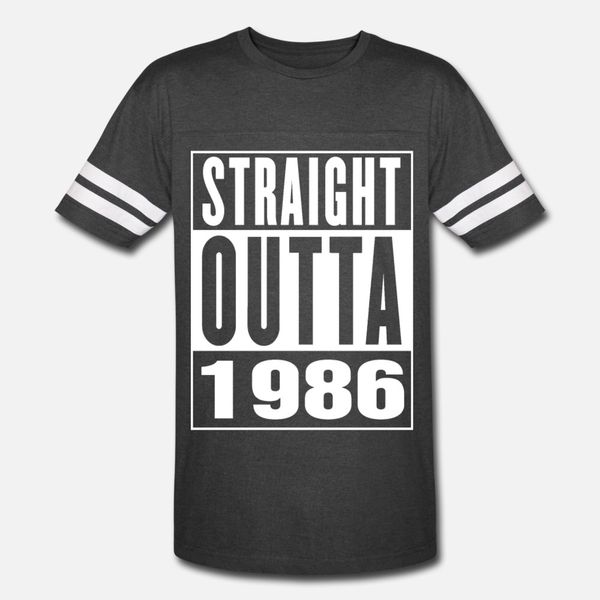 

straight outa 1986 t shirt men designs 100% cotton euro size s-3xl natural anti-wrinkle new style spring novelty shirt, White;black