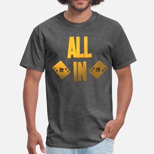 

poker all in karten pik texas holdem t shirt men create short sleeve round neck trend interesting funny summer style letter shirt
