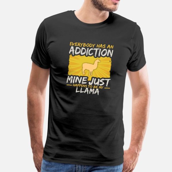

llama addiction funny farm animal lover t shirt men designer 100% cotton o neck cool sunlight new fashion summer style unique shirt