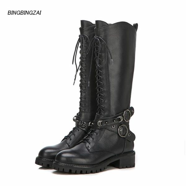 

new pattern genuine leather women's boots fashion boots europe and america motorcycle high net red shoes 4- 8 bbzai, Black