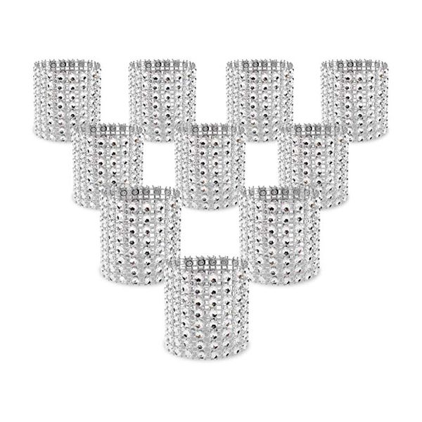 

100 pcs rhinestone napkin rings napkin holders adornment for place settings wedding receptions dinner or holiday parties family