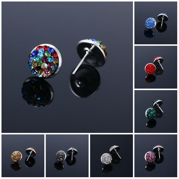 

Pretty Earrings for women rhinestone flower shaped rose red crystal party boho earrings channel Stud Earrings