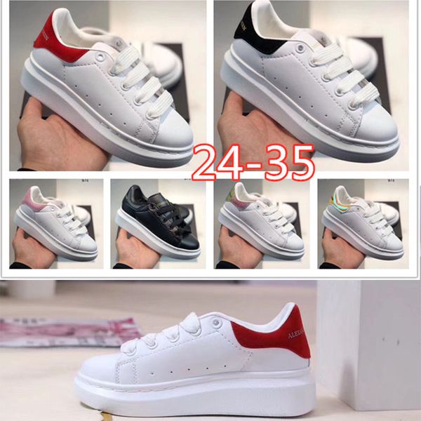 

kid luxury platform designer shoes reflective triple black velvet white golden childrens casual sneakers fashion leather flat shoes