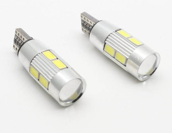 

t10 5630 10smd w5w car led light 12v auto license plate parking light bulb width lamp canbus