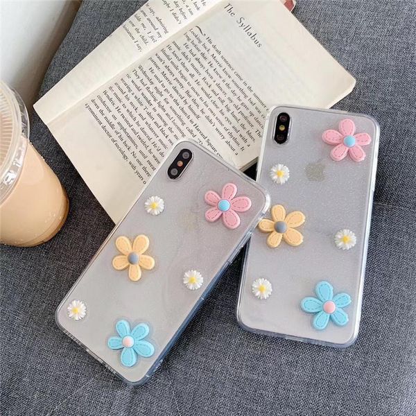 

cgjxs3d flower case for iphone 11 case stereoscopic flower back cover phone for iphone 6 7 8 plus x xs xr max 11 pro max