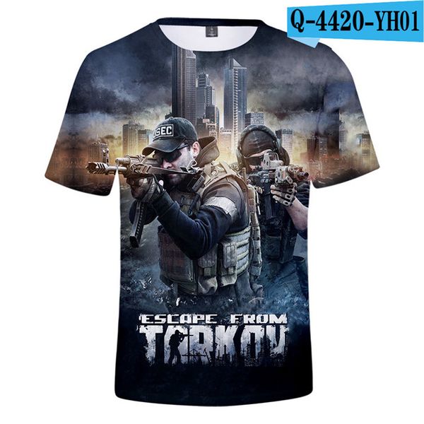 

escape from tarkov game new boy summer anime 3d print shirts hippie comics horror men clothing