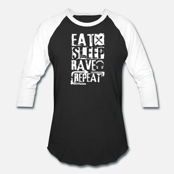 

eat sleep rave repeat t shirt men printed short sleeve size s-3xl outfit crazy funny casual spring autumn vintage shirt