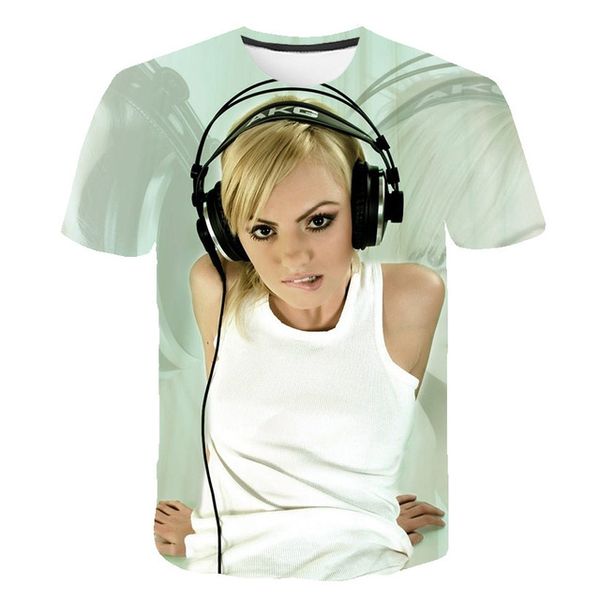 

new music guitar o collar abstract 3d print shirts oversized harajuku oversized men clothing