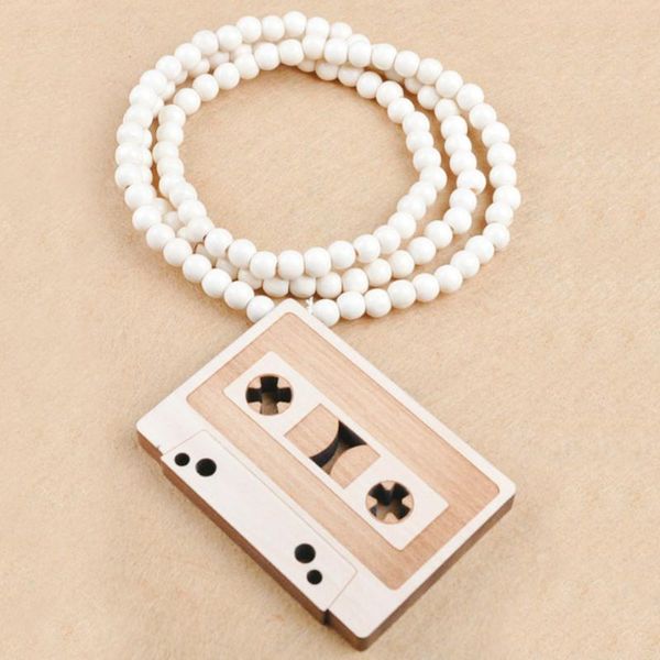 

brand new hip hop retro radio necklace for men long beads chain vintage pendant necklaces male jewelry gift colares bijuterias, Silver
